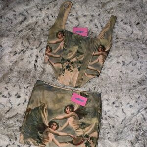 Brand New Edikted Angel style two piece set